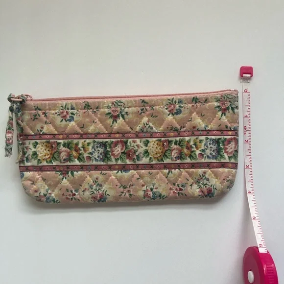 Vintage VERA BRADLEY 1996 Pastel Pink Cosmetic Case Travel - Picture 5 of 11